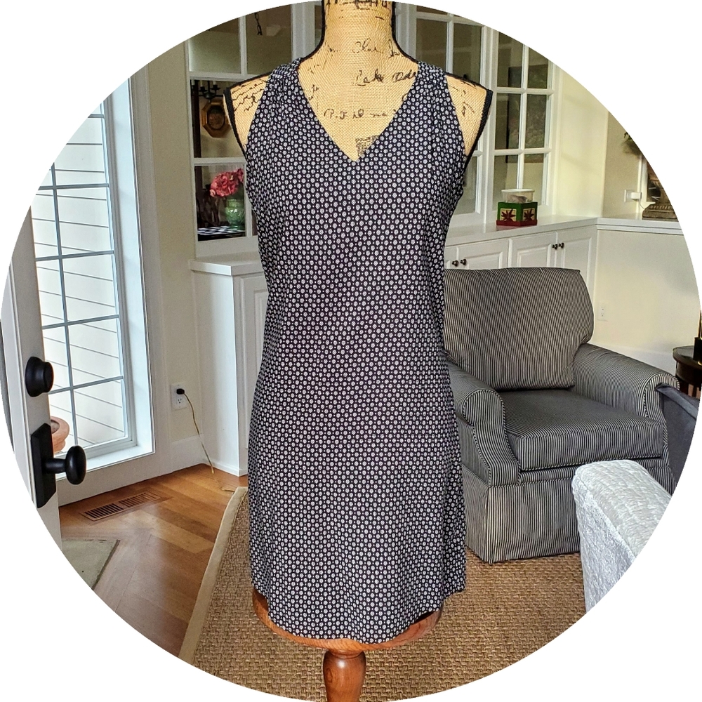 Old Navy Black and White Flower Print Sundress